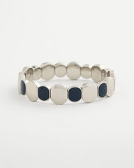 Chico's Navy Resin Glam Stretch Bracelet