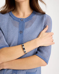Chico's Navy Resin Glam Stretch Bracelet