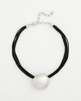 Chico's Silver Pendant Cord Necklace