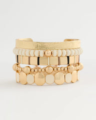 Chico's Neutral Round Stretch Bracelet
