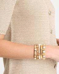 Chico's Neutral Round Stretch Bracelet