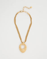 Chico's Crinkle Goldtone Pendant Necklace