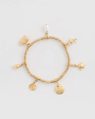 Chico's Goldtone Stretch Charm Bracelet