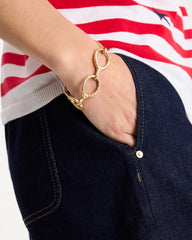 Chico's Goldtone Open Link Toggle Bracelet