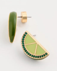 Chico's Luxurious Lime Stud Earrings