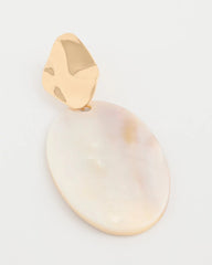 Chico's Shell Oval Drop Earrings