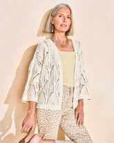 Chico's Cotton Crochet Kimono