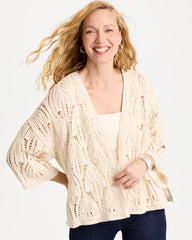 Chico's Cotton Crochet Kimono