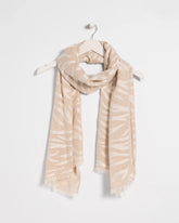 Chico's Neutral Zebra Jacquard Oblong Scarf