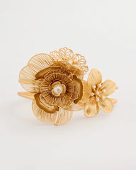 Chico's Filigree Flower Hinge Cuff Bracelet