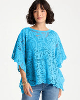 Chico's Cotton Crochet Lace Poncho