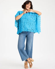 Chico's Cotton Crochet Lace Poncho