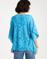Chico's Cotton Crochet Lace Poncho