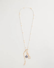 Chico's Medallion Pendant Pearl Necklace