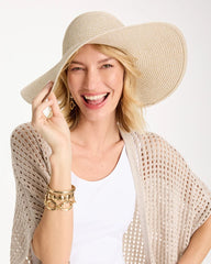 Chico's Metallic Straw Sun Hat