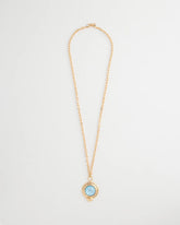 Chico's Twice As Nice Aqua Pendant Necklace