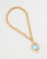 Chico's Twice As Nice Aqua Pendant Necklace