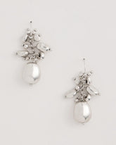 Chico's Silvertone Cluster Earrings