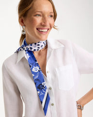 Chico's Dutch Floral Polka-Dot Skinny Scarf