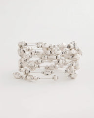 Chico's Silvertone Coil Bracelet