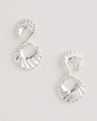Chico's Silvertone Doorknocker Earrings