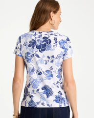 Chico's Jolene Cotton Stretch Cap Sleeve Tee