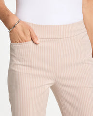 Chico's Brigitte™ Slim Twill Stripe Neutral Crop