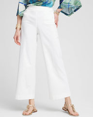 Chico's Petite Brigitte Wide Leg Cropped Pants