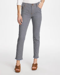 Chico's Pinnacle Stripe Girlfriend Ankle Jeans