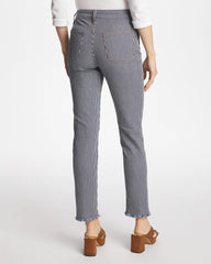 Chico's Pinnacle Stripe Girlfriend Ankle Jeans