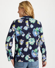Chico's Printed Slub Knit Blazer