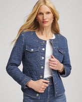 Chico's Quilted Denim Jacket