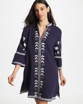 Chico's Woven Embroidered Swim Cover-Up