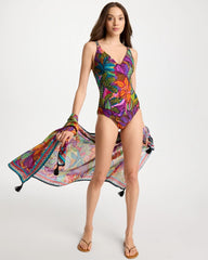 Chico's Magicsuit® Cactus Flower Dakota One-Piece Swimsuit