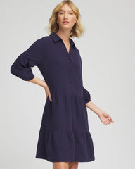 Chico's Woven Tiered Swim Cover-Up Dress