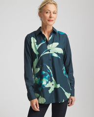 Chico's No Iron™ Glacial Flora Sateen Shirt