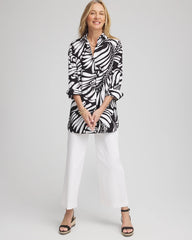 Chico's No Iron™ Printed Palms Button Down Tunic