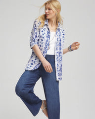 Chico's No Iron™ Star Print Linen Shirt