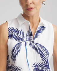 Chico's No Iron™ Palms Sleeveless Sateen Shirt