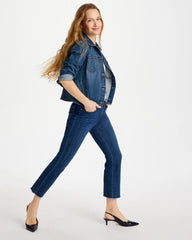 Chico's Petite Girlfriend Fray Hem Kick Flares
