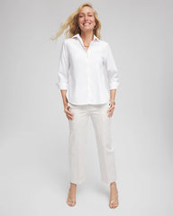 Chico's Emme Striped Sailor Straight Crops