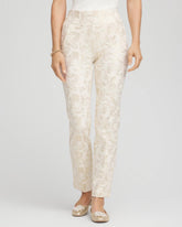 Chico's Juliet Golden Foiled Slim Ankle Pants