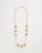 Chico's Long Geo Beaded Necklace