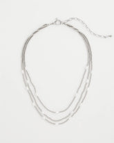 Chico's Pearlescent Bead Ball Short Necklace