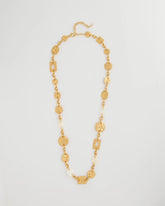 Chico's Pearl Hammered Long Necklace