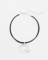 Chico's Silver Tone Rings Pendant Necklace