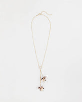Chico's Tortoise Spider Lily Y-Necklace