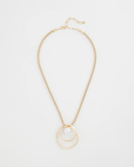 Chico's Pearl and Gold Pendant