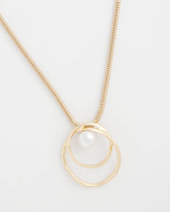 Chico's Pearl and Gold Pendant