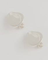 Chico's Silvertone Stud Clip-On Earrings